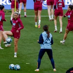 Entrenamiento de la selección española de fútbol previa al partido Liga Naciones Femenina