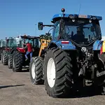 Agricultura.- Más de 140 tractores y vehículos de agricultores y ganaderos cortan ya la A-45 en Lucena