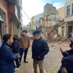 El alcalde de Ferrol ha visitado la zona del derrumbe. 