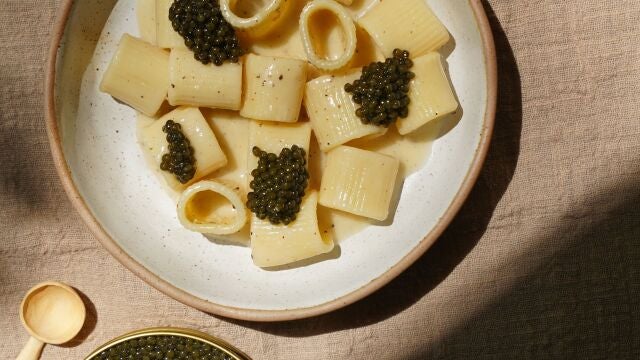 Cacio e pepe con caviar