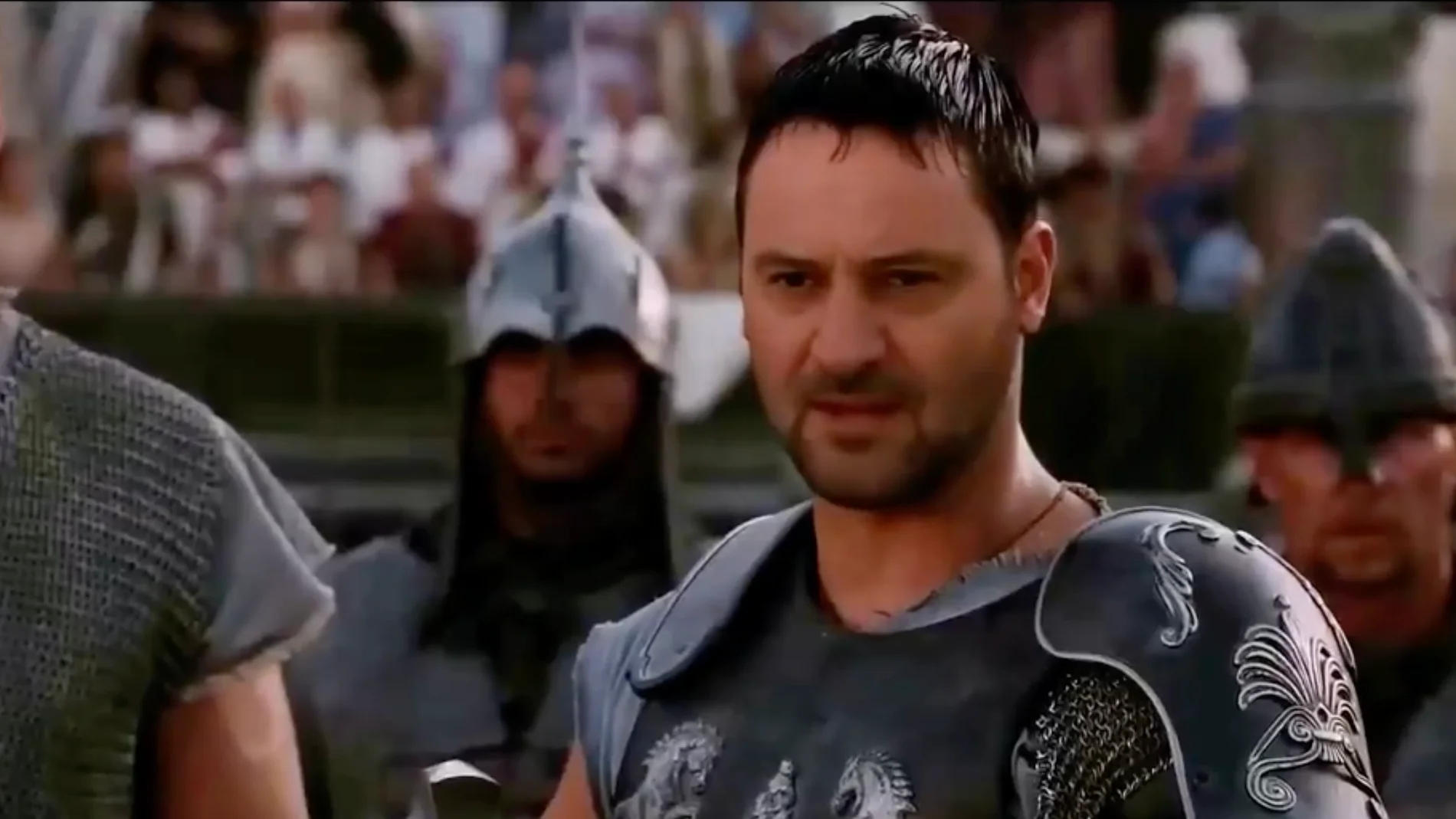 José Luis Ábalos como un gladiador de la película ''Gladiator''
