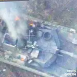 Un tanque Abrams de EEUU alcanzado por fuego ruso en Ucrania