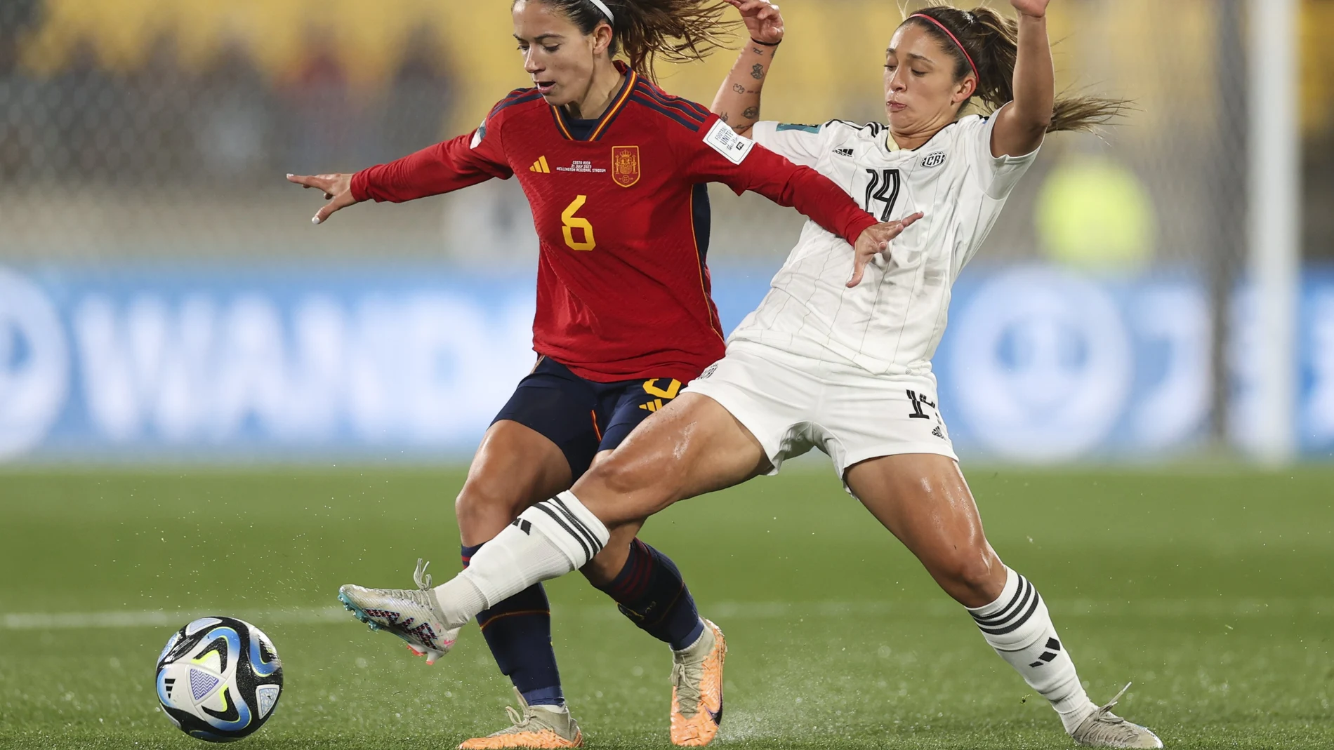 Aitana Bonmatí, jugadora de la selección española de fútbol en un partido contra Costa Rica