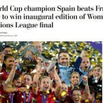 La prensa mundial se rinde a la selección española femenina