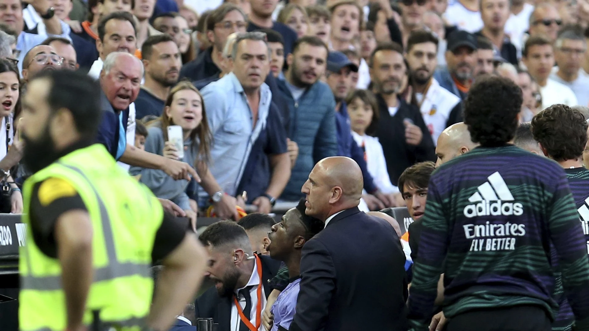 Vinicius, en el Valencia - Real Madrid del año pasado en Mestalla