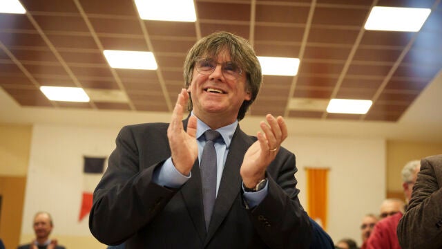 Carles Puigdemont interviene en un acto del Consejo de la República.