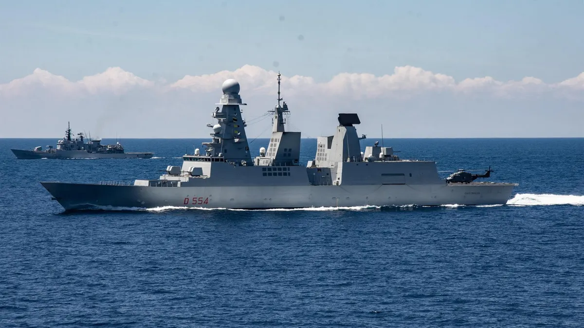 Un buque de guerra italiano destruye un dron en el mar Rojo