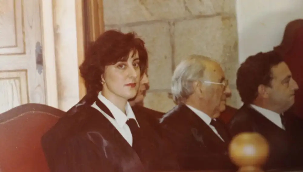 Jacoba Millán, el día de 1983 que juró como abogada