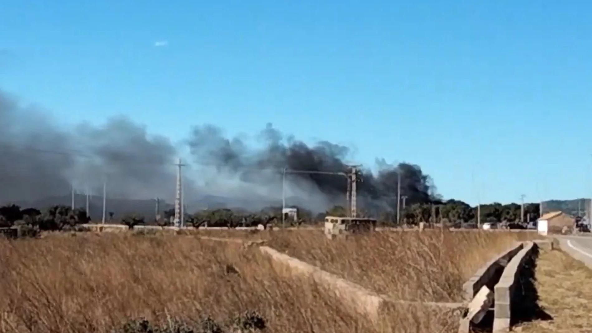 Un incendio durante la Romería de la Magdalena de Castellón