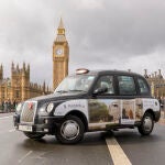 Recreación de uno de los taxis que llevarán la imagen de Madrid a Londres