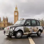 Recreación de uno de los taxis que llevarán la imagen de Madrid a Londres