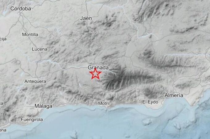 Registrado un terremoto de 2 grados de magnitud con epicentro en Alhendín