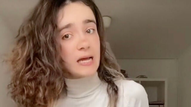 Captura de la joven en el vídeo de TikTok 
