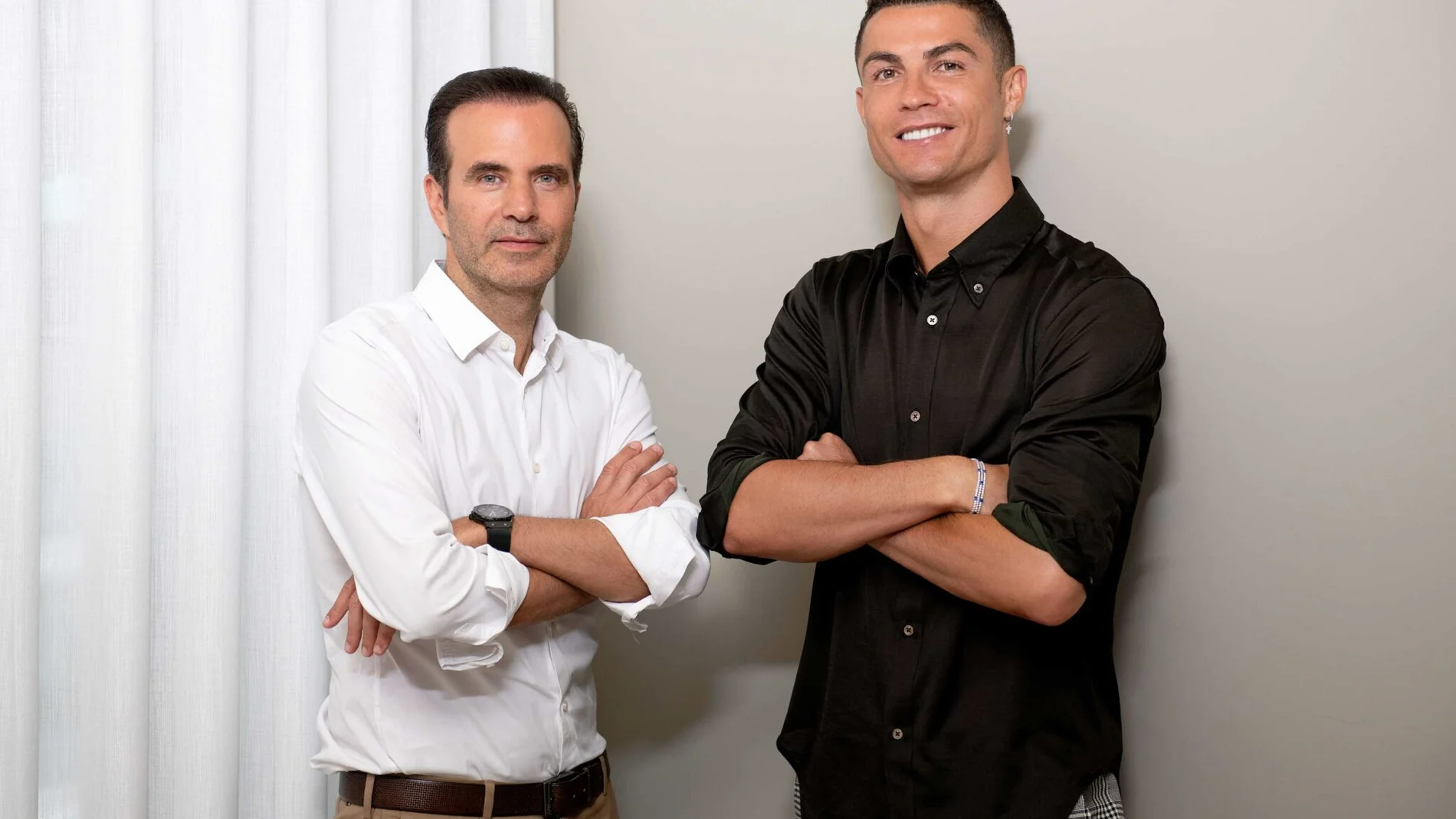 Paulo Ramos, fundador de Saúde Viável, junto con Cristiano Ronaldo