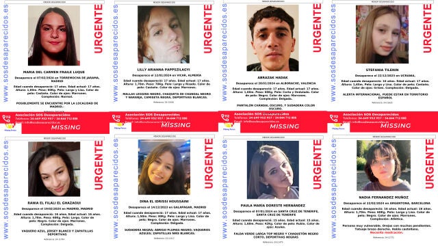 Menores desaparecidos.
