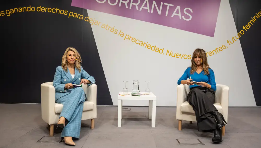 Yolanda Díaz asiste a un acto sobre mujeres en el trabajo
