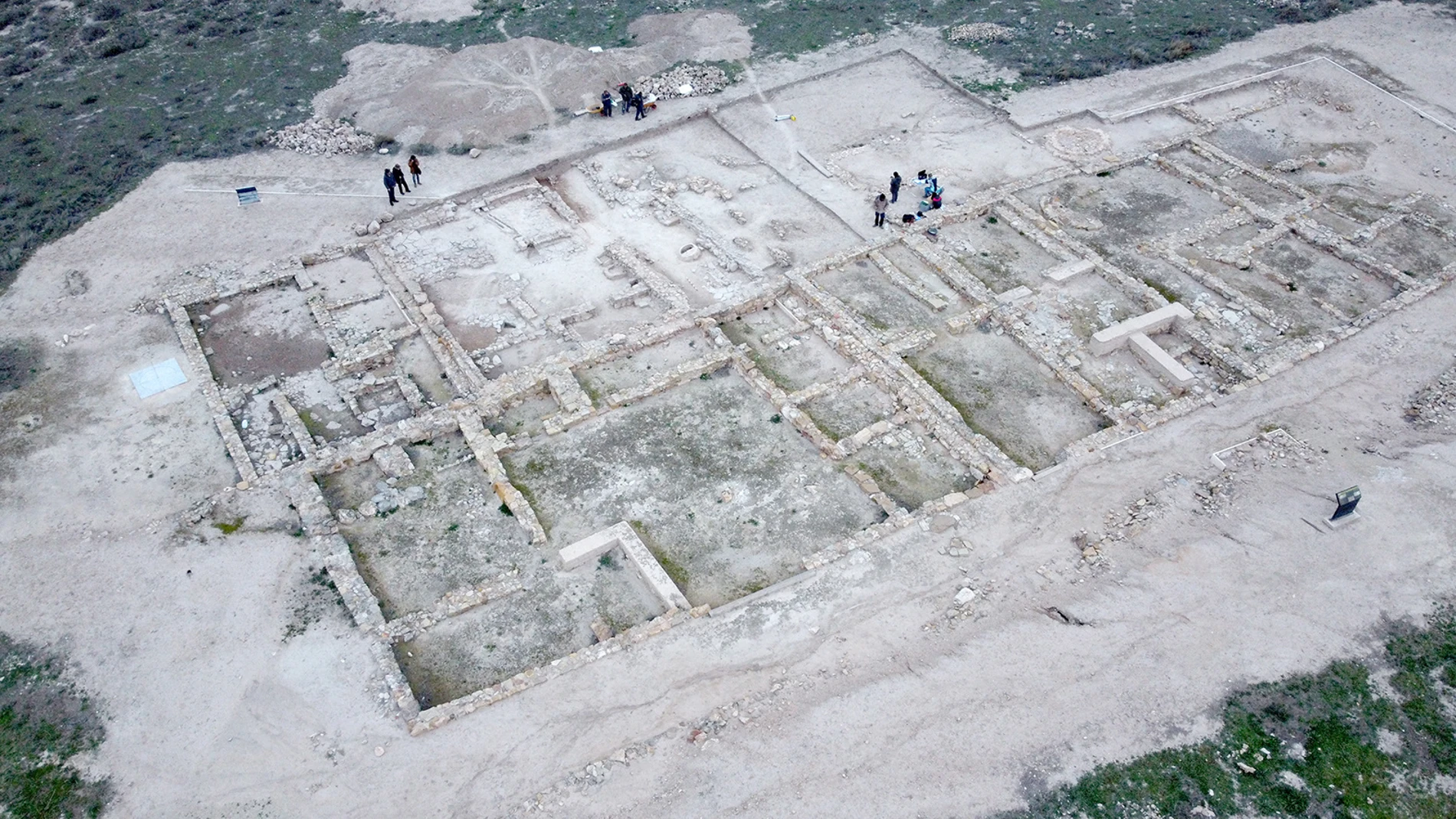 Imagen aérea de la nueva área productiva localizada en el oppidum de Puente Tablas