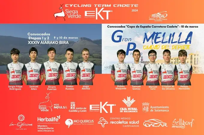 El Equipo ciclista de Siega Verde arranca la temporada compitiendo en Melilla y en Álava