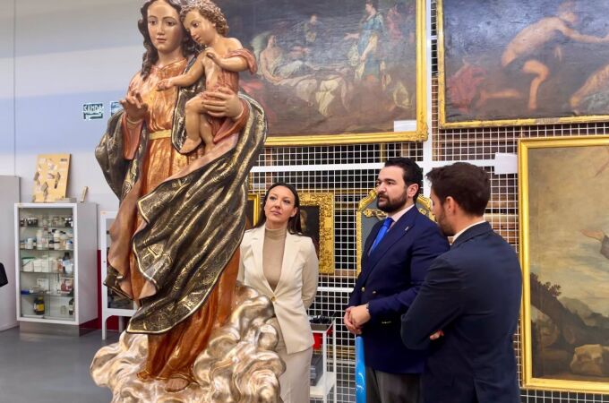 MURCIA.-La Comunidad entrega la talla restaurada de la Virgen del Rosario, patrona de La Unión, tras diez meses de trabajos