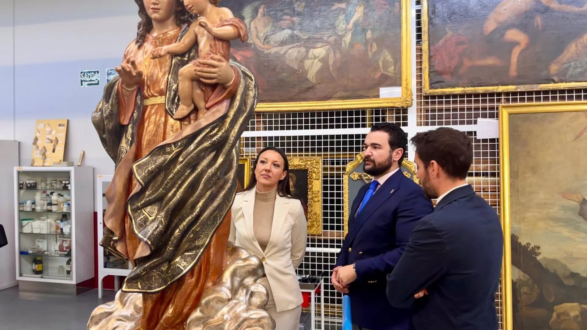 MURCIA.-La Comunidad entrega la talla restaurada de la Virgen del Rosario, patrona de La Unión, tras diez meses de trabajos