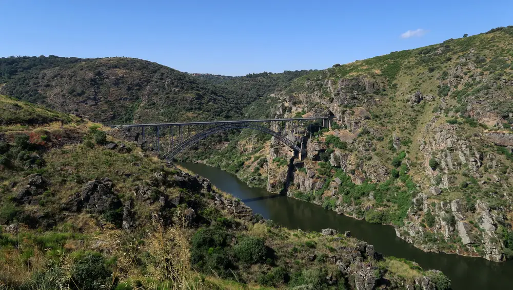 Puente Pino sobre las aguas del Duero