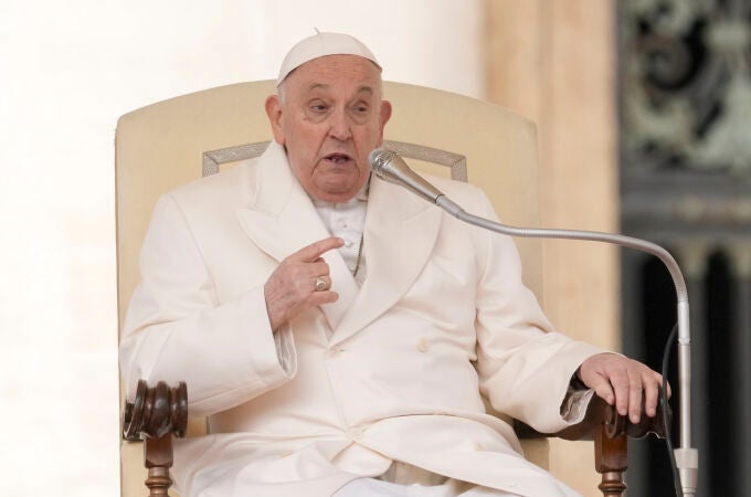 El Papa Francisco durante la audiencia de hoy en el Vaticano