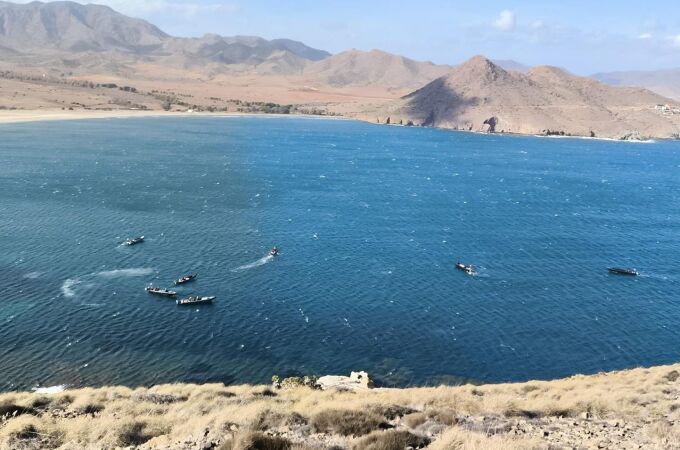 Hace unos días, varias narcolanchas volvieron a refugiarse del temporal en paradisíacas playas de Almería