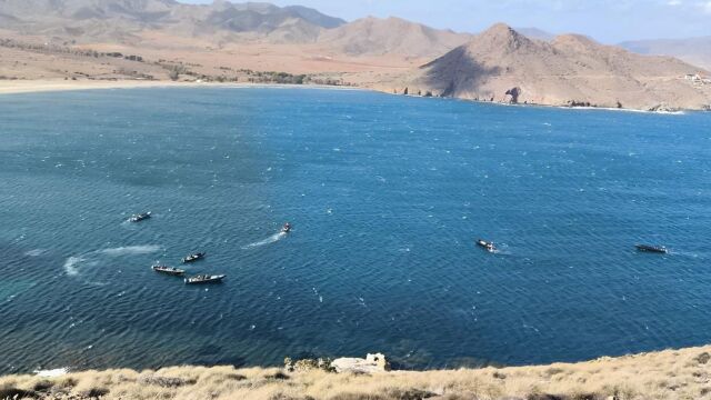 Hace unos días, varias narcolanchas volvieron a refugiarse del temporal en paradisíacas playas de Almería