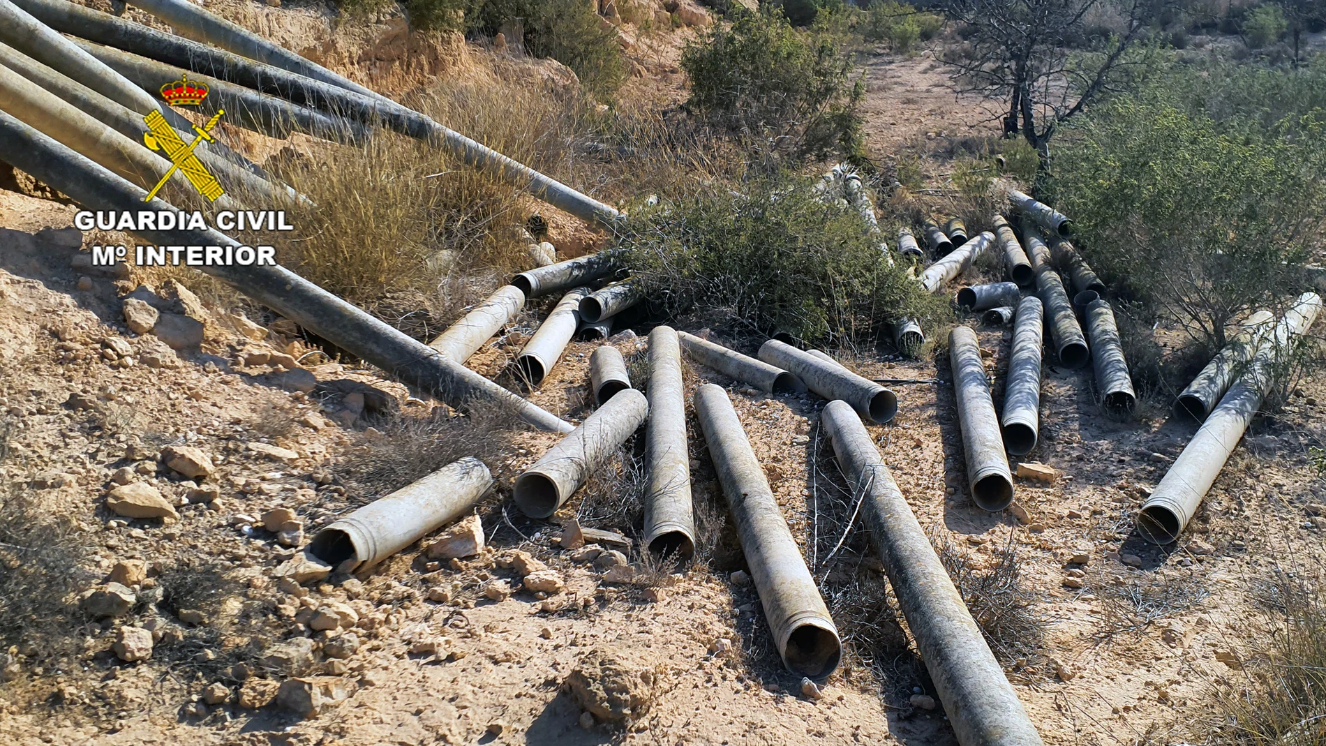 Imagen del vertedero clandestino de amianto desmantelado en Murcia