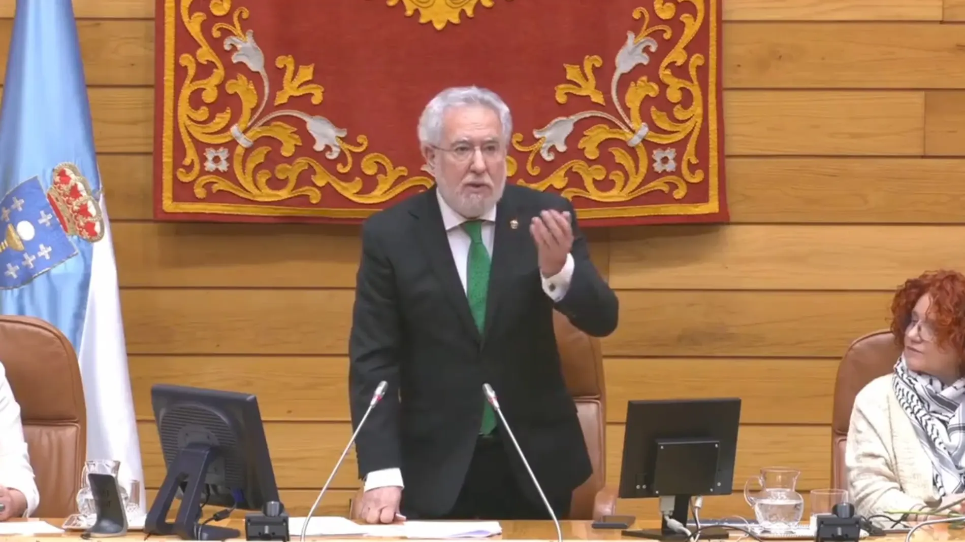 Miguel Santalices, hoy, en el Parlamento. 