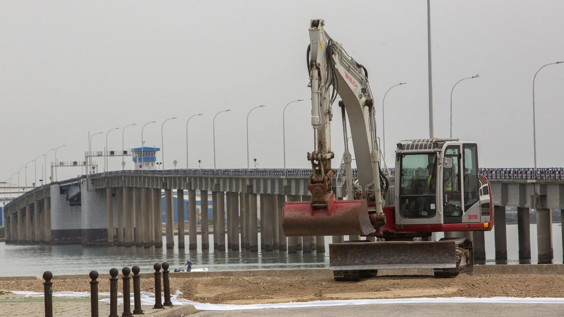 Obras en el puente Carranza de Cádiz