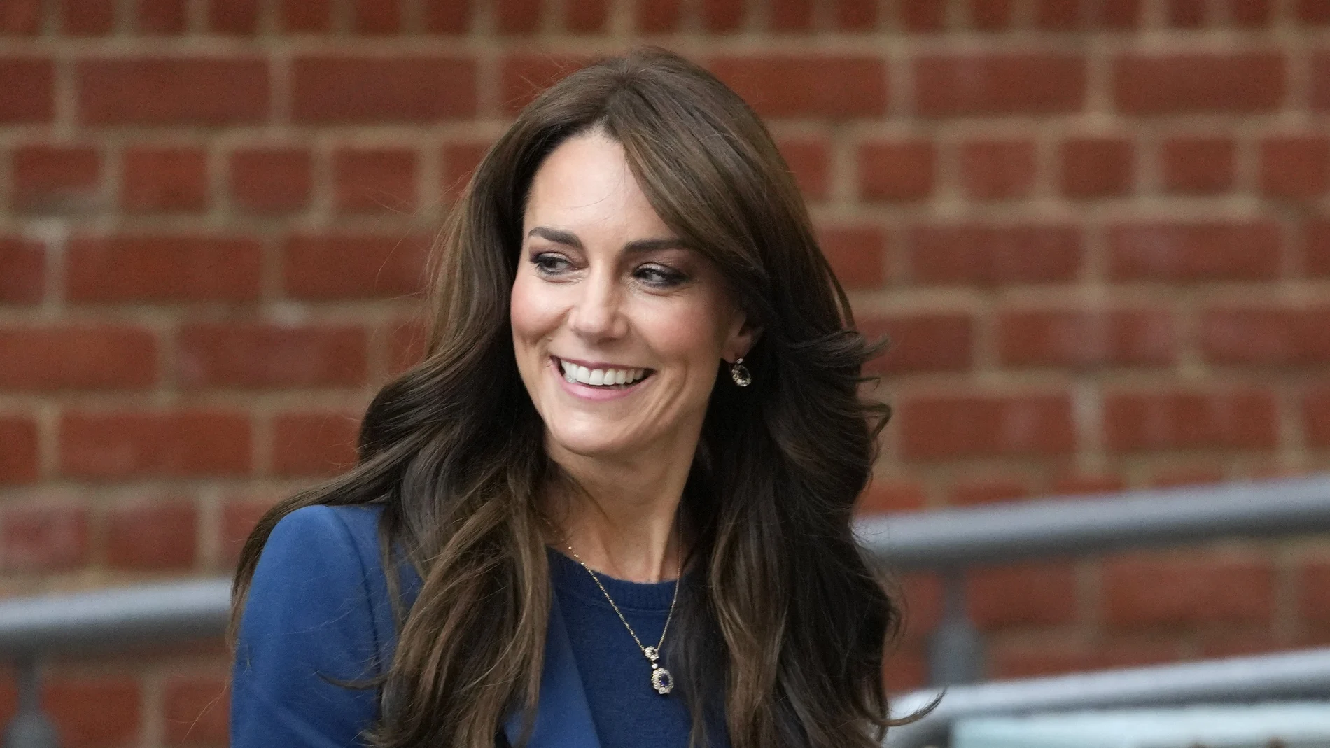 Britain's Kate, The Princess of Wales smiles during a visit to Evelina London at St Thomas' hospital in London
