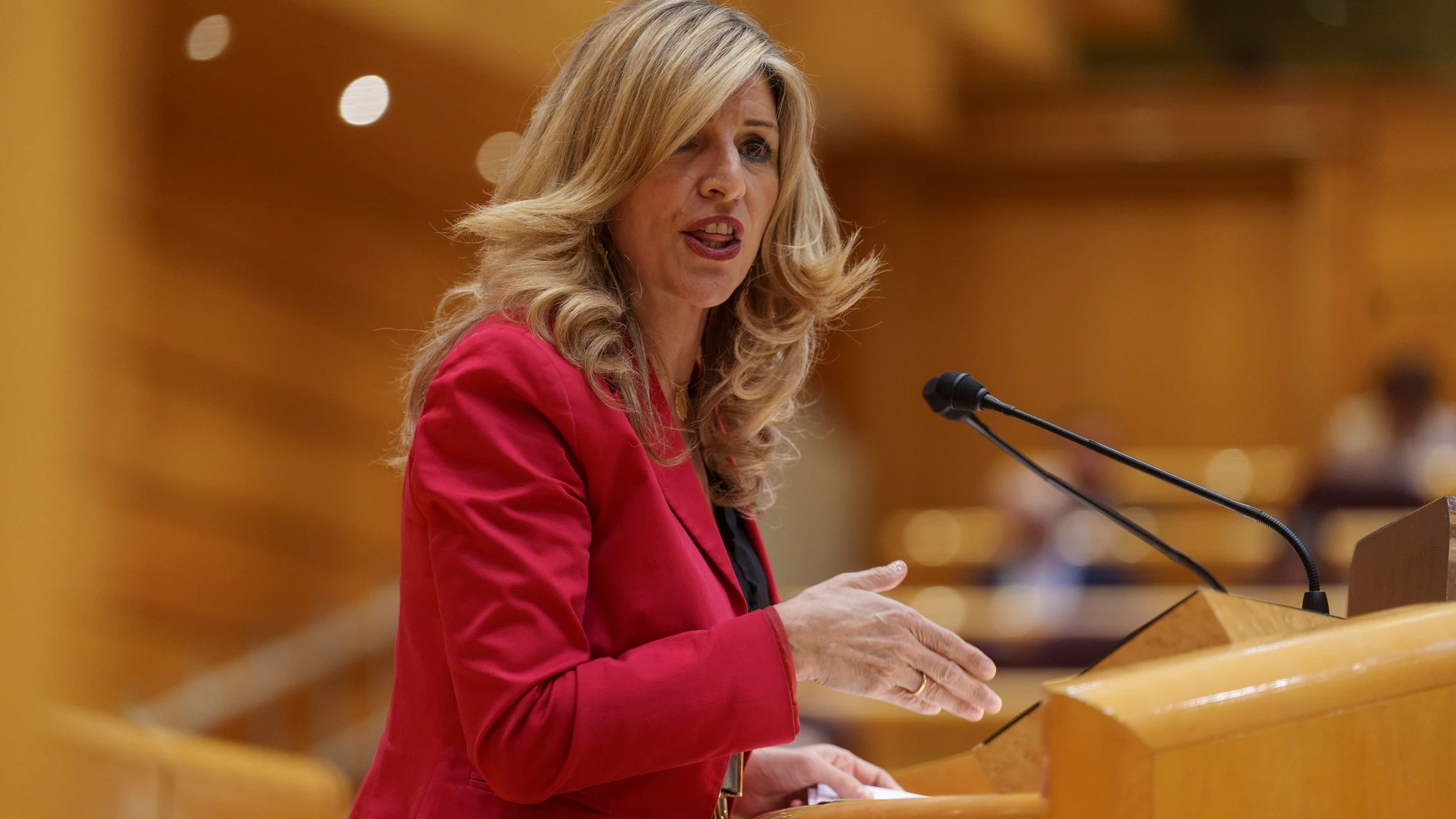 Yolanda Diaz en el Pleno del Senado