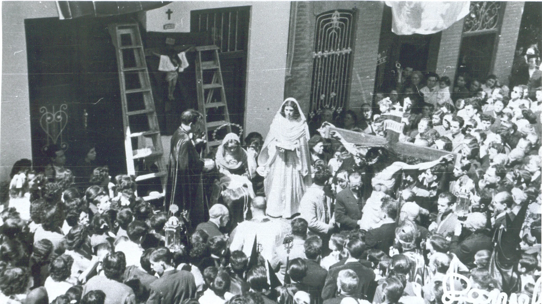 Imagen histórica de la celebración de la Semana Santa Marinera