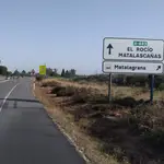 Carretera a El Rocío y Matalascañas