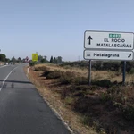 Carretera a El Rocío y Matalascañas