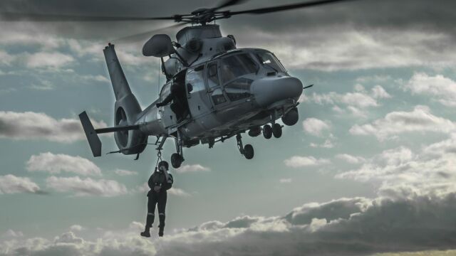 Un helicóptero Panther de la Marina francesa 