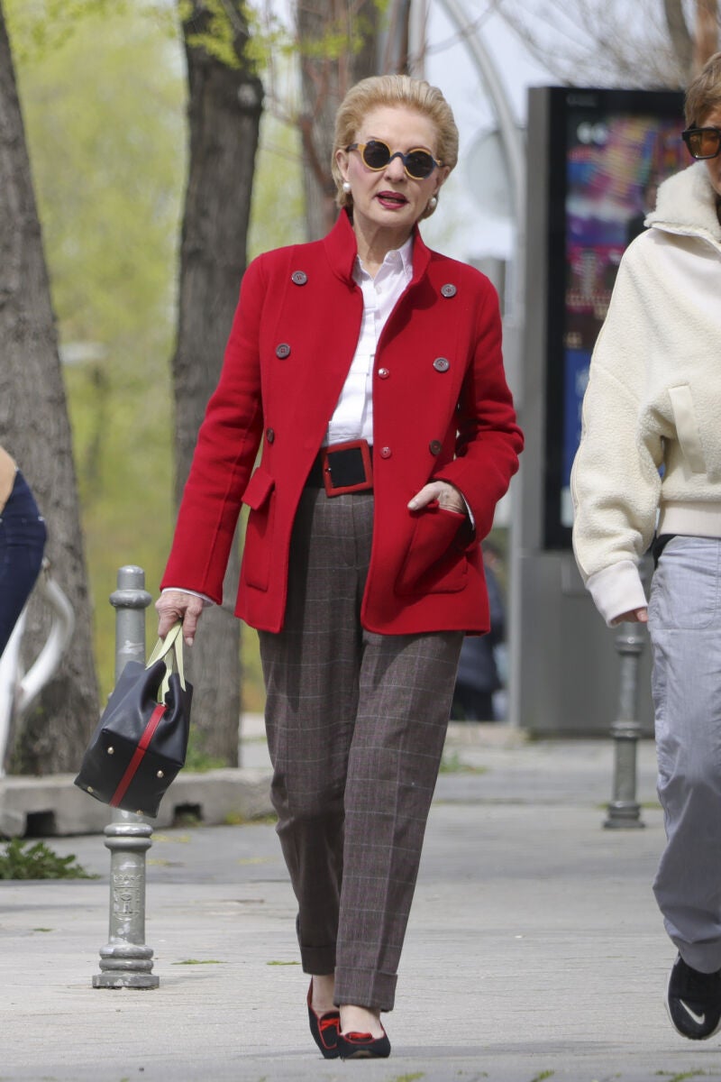 Carolina Herrera por las calles de Madrid.