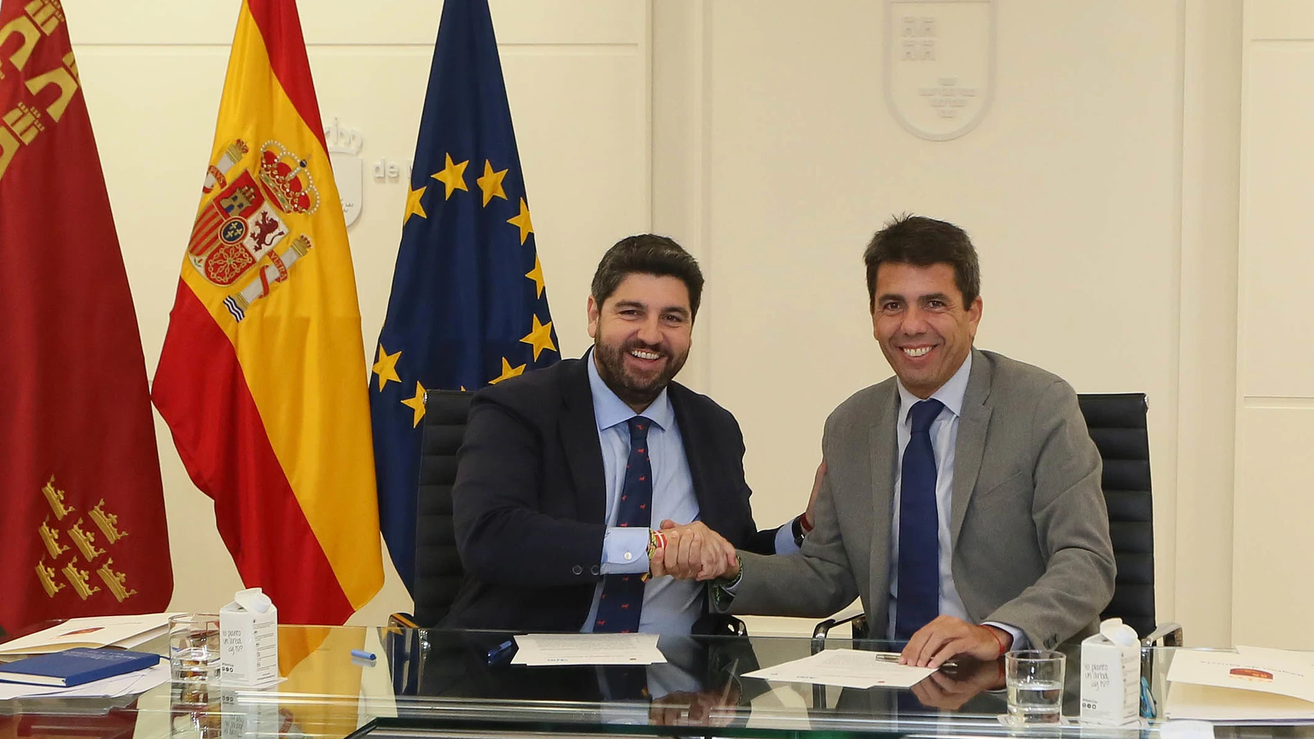 López Miras y Mazón reivindicarán este jueves en Murcia la necesidad de un pacto nacional del agua