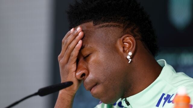 Vinicius Junior Press Conference - Brazil Team training session in Madrid