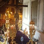 El Cristo Mutilado de Málaga durante la procesión del Sábado Santo