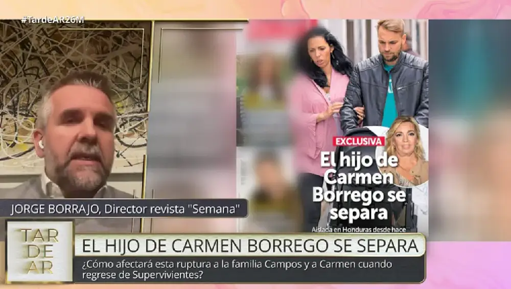 El hijo de Carmen Borrego se separa