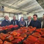 Carmen Crespo, consejera de Agricultura de la Junta de Andalucía, en una visita al sector hortofrutícola. JUNTA 