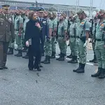 La reina Sofía pasa revista a las tropas 