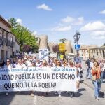 Protesta sanitaria por las calles de Ávila durante el pasado año