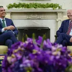 President Joe Biden meets with Spain&#39;s Prime Minister Pedro Sanchez in the Oval Office of the White House in Washington, Friday, May 12, 2023.
