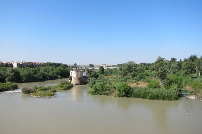  Vista del río Guadalquivir desde el Puente Romano, con los puentes de San Rafael y de Andalucía al fondo, en enero de este año 2024