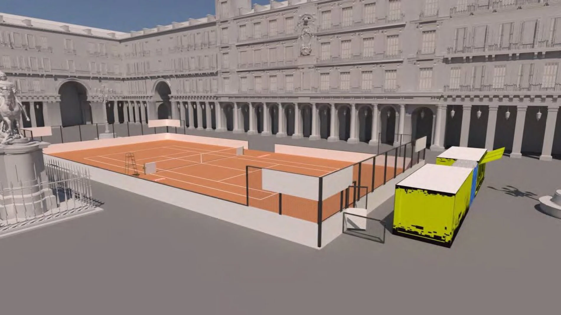 Tenis.- El Mutua Madrid Open instalará una pista de tenis en la Plaza Mayor de la capital del 6 al 26 de abril