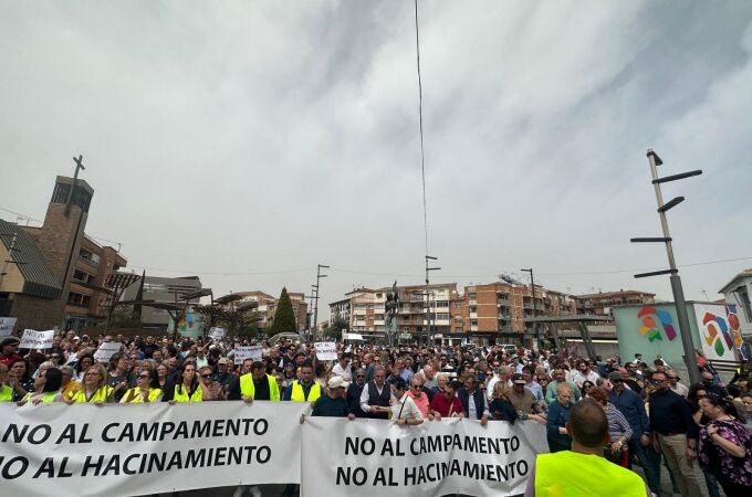 La manifestación en Alhendín