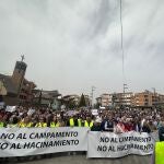 La manifestación en Alhendín